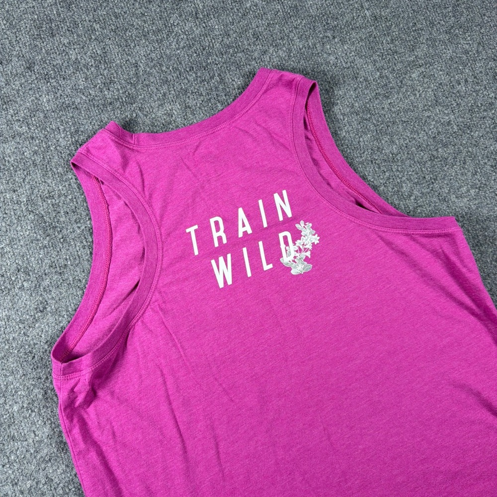 The North Face Tank Top Slim Fit Womens XL Pink Train Wild Graphic Pocket SP18